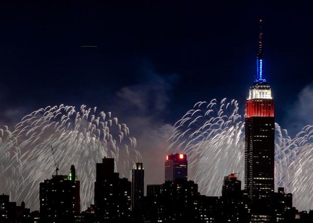 Empire State Building also celebrated the 4th last year